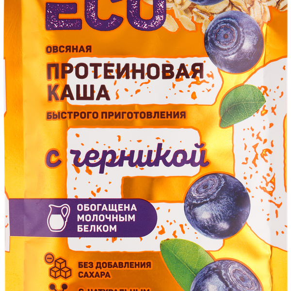 Каша овсяная Лента Еco протеиновая с черникой, 40 г
