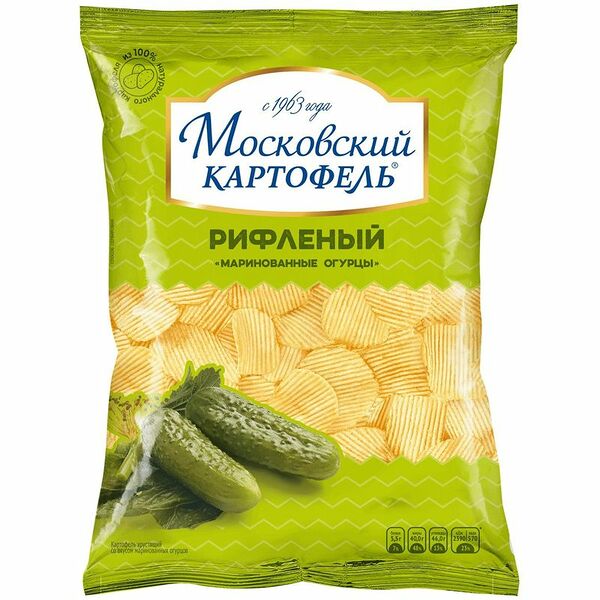 Чипсы Московский Картофель маринованные огурцы