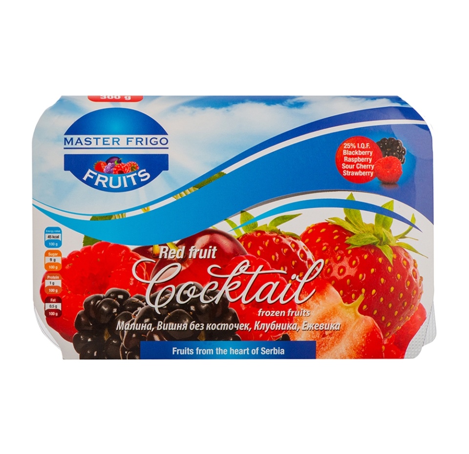 

Смесь ягод Fruits быстрозамороженных 300г Республика Сербия