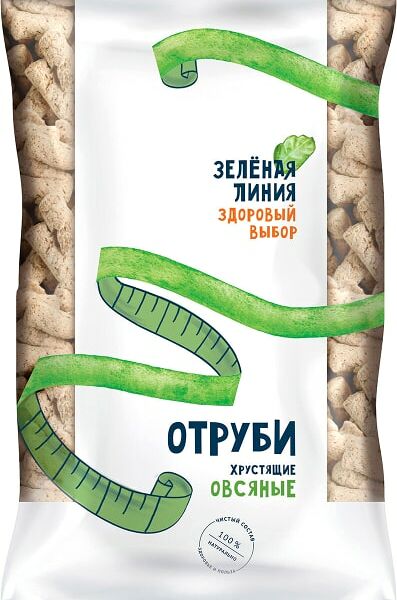 Отруби Зеленая линия Хрустящие овсяные 230г