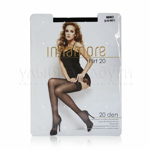 Женские чулки Innamore Flirt 20den Nero 3/4 размер