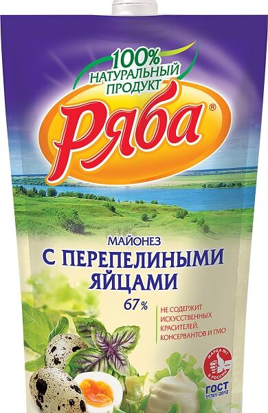 Майонез Ряба из перепелиных яиц 67% 350г