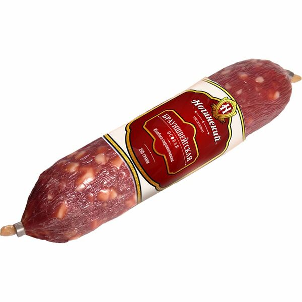 Колбаса сырокопчёная Брауншвейгская Ногинский мясокомбинат Особая, 250 г