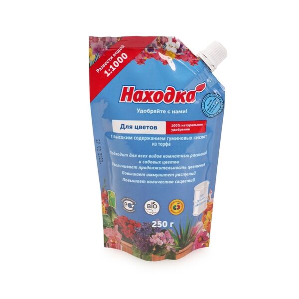 Удобрение Находка для Цветов Концентрат на 250 литров. 250 г, Россия