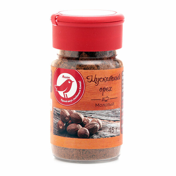 Орех мускатный АШАН Красная птица молотый