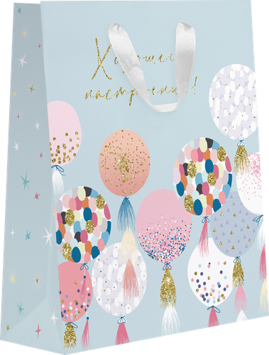 

Пакет подарочный Конфетти 31,5х25,5х11 см, с блестками Арт. СББ20