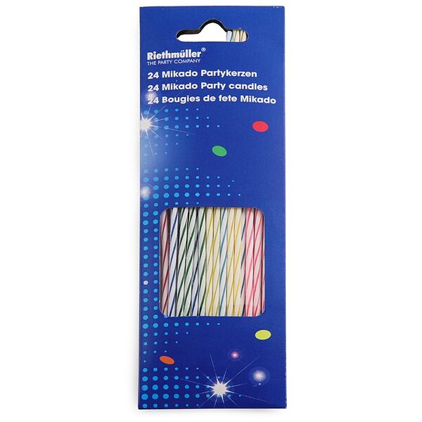 Свеча праздничная Riethmueller Mikado Party тонкая, 24 шт.
