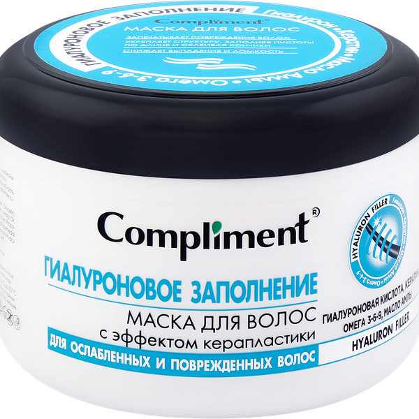 Комплимент маска д/волос с Эффектом керапластики 500мл Hualuron filler