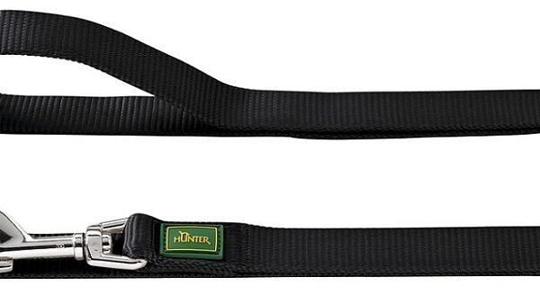 Hunter поводок-перестежка нейлоновый Extra Long 25 мм. х 300 см., Черный
