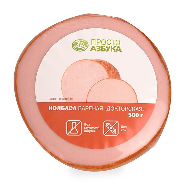 Колбаса варёная «Докторская» в синюге, «Просто Азбука»
