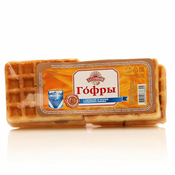Вафли венские Гофры сгущеное молоко Аладушкин, 108 г