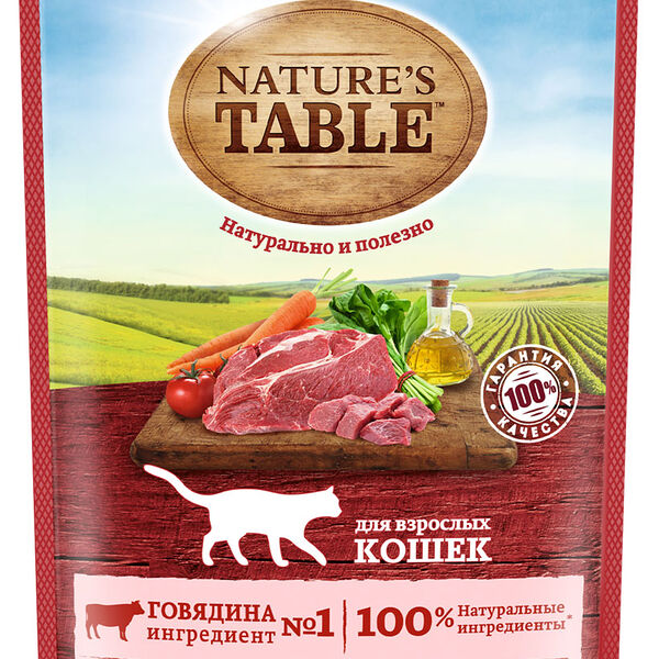 Влажный корм для кошек Nature’s Table™ Говядина в соусе 85 г