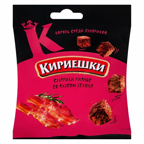 Сухарики Кириешки ржаные бекон 40 г