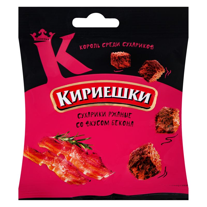 

Сухарики Кириешки ржаные бекон 40 г