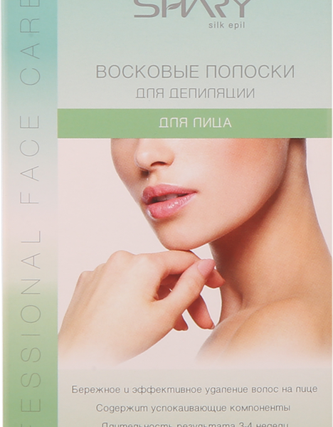 Полоски восковые для депиляции лица Shary Алоэ 12 шт