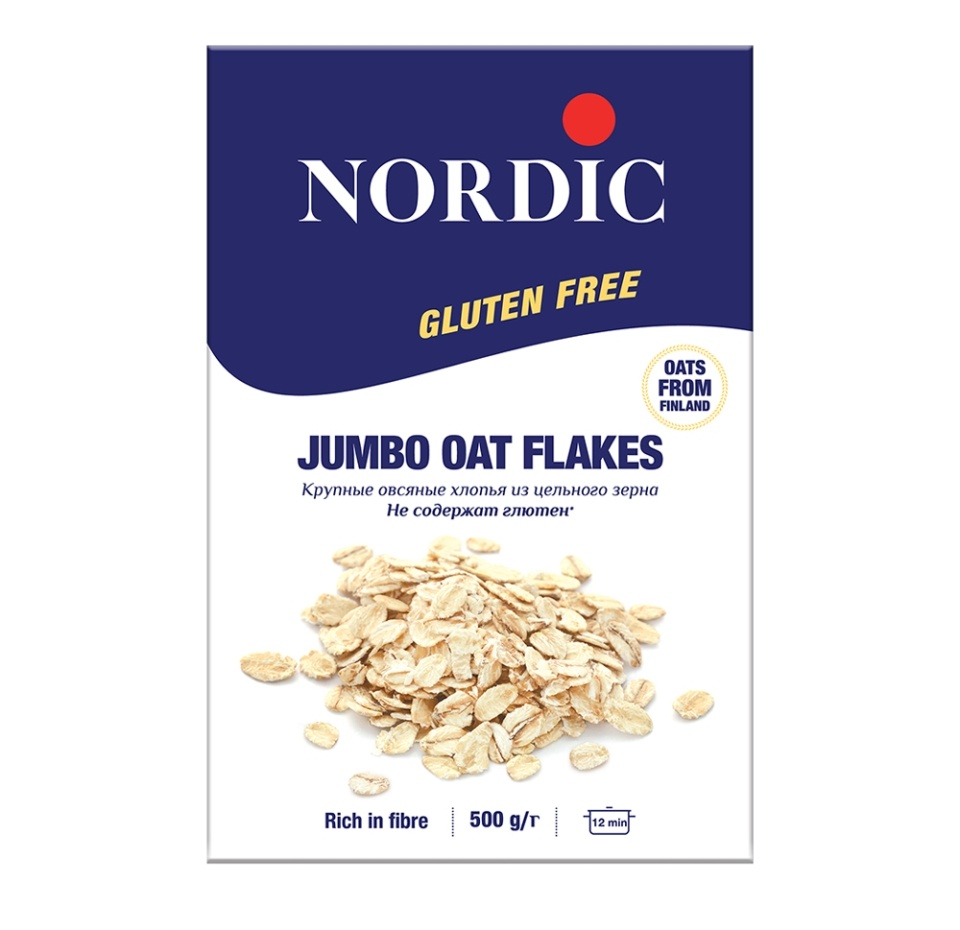 

Хлопья Nordic овсяные крупные без глютена