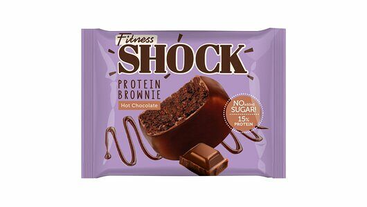 Бисквит протеиновый FitnesSHOCK Брауни горячий шоколад (без сахара) 50 г