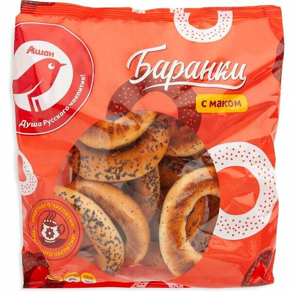 Баранки АШАН Красная птица с маком