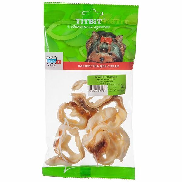Лакомство для собак Titbit Ракушки говяжьи