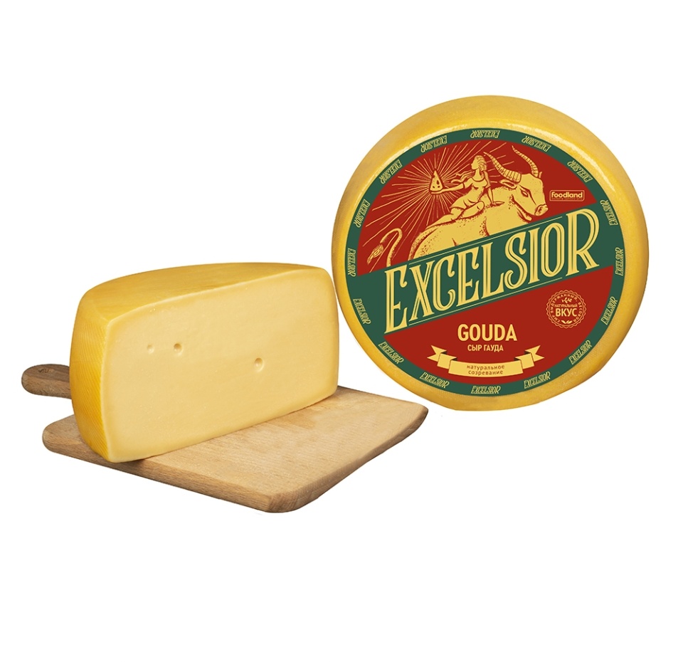 

Сыр твёрдый Excelsior Гауда 45% вес