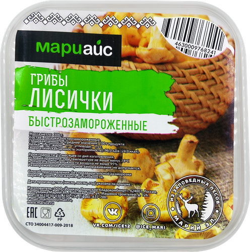 

Лисички замороженные МАРИАЙС, 300г