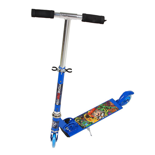 Silapro by самокат складной 2-х колес. (pvc d=90мм led), алюминий, h75-79х60см, до 60кг