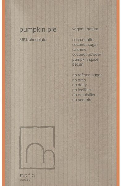 Шоколад Mojo Cacao Pumpkin Pie кешью с пряной тыквой 20г