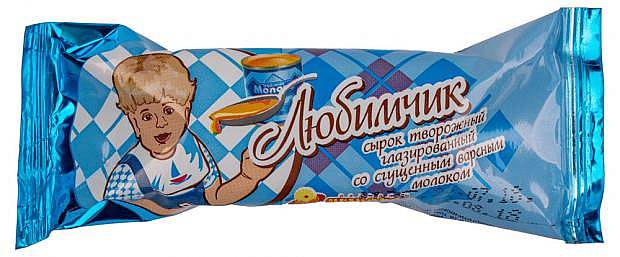 

Сырок творожный глазированный Любимчик с вареной сгущенкой 12% 45 г