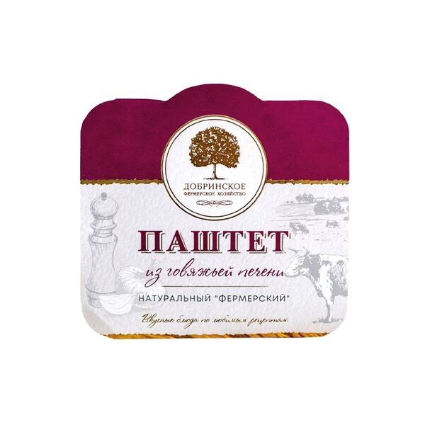 Паштет Добринское фермерское хозяйство фермерский натуральный из говяжьей печени