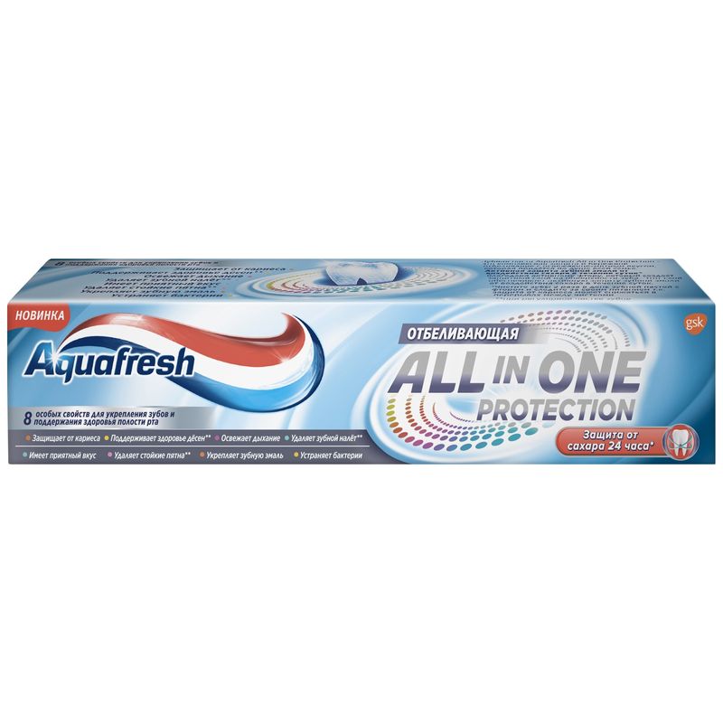 

Зубная паста Aquafresh All-in-One Protection Отбеливающая 75 мл