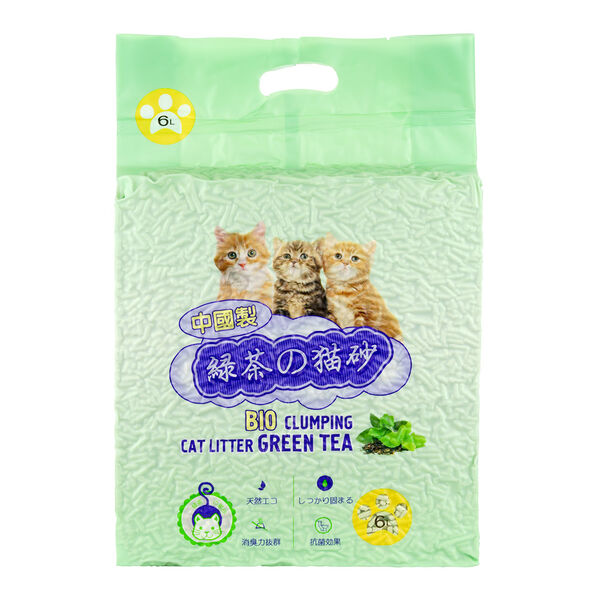 Наполнитель HAKASE AREKKUSU комкующийся Тофу Зеленый чай 6 л