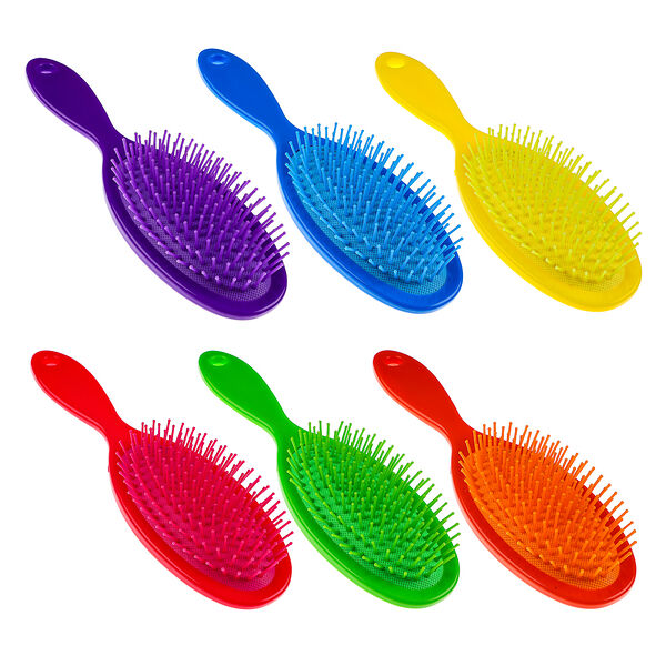 Расческа массажная Юниlook пластик 22х7 см 6 цветов в ассортименте 1 шт.