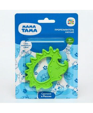 Прорезыватель Мама Тама мягкий Ежик от 0 мес цвет зеленый