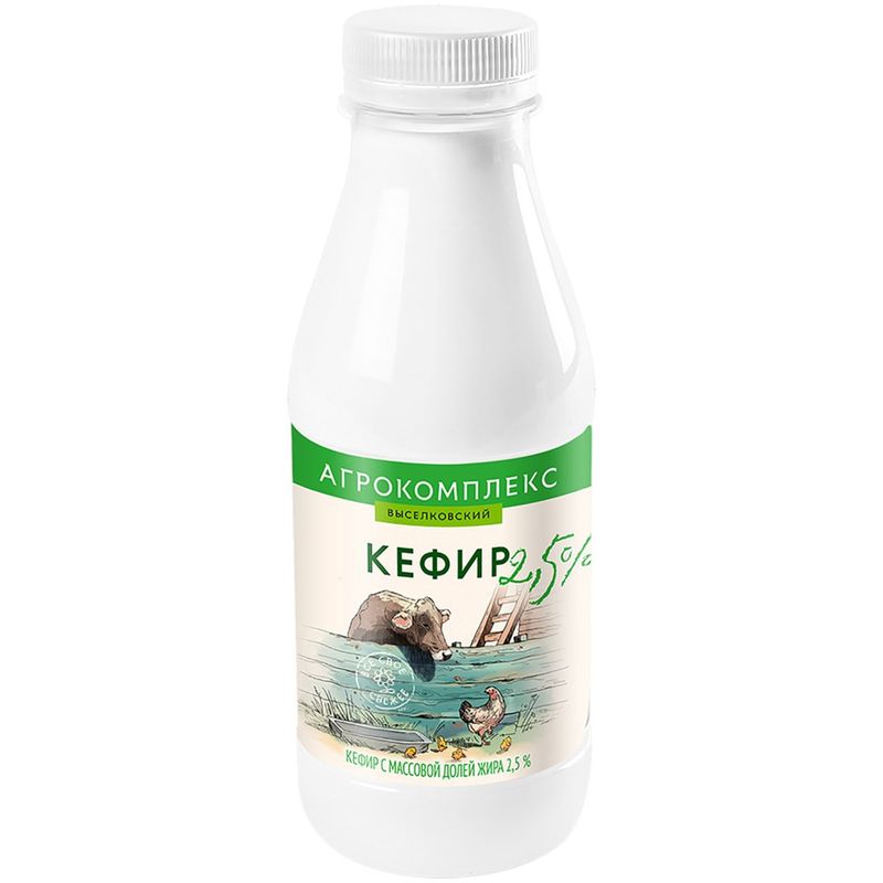 

Кефир АГРОКОМПЛЕКС 2,5%, без змж 400 мл
