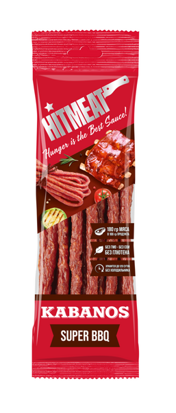 

Колбаски Hitmeat Kabanos Super BBQ сырокопченые 80 г