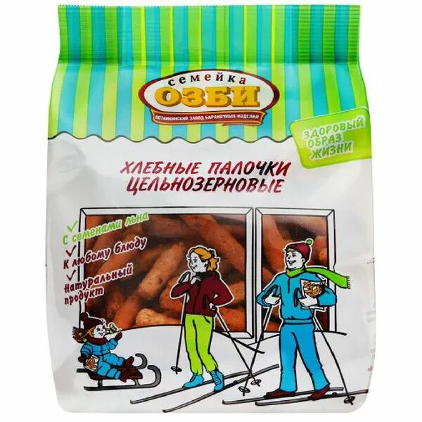 Палочки Семейка Озби хлебные цельнозерновые, 150г