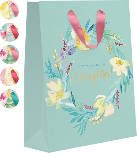 

Пакет подарочный Art Flower 22.7х18х10, в ассортименте