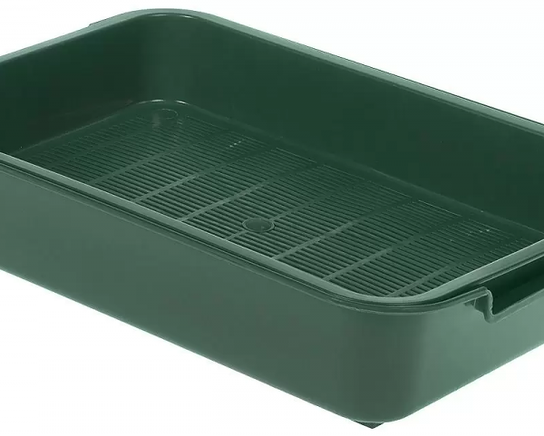 Лоток для кошек HOMECAT с низким бортом, зеленый, 37 х 27 х 8 см