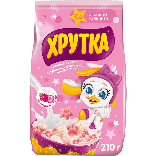 Готовый завтрак Хрутка Клубнично-ванильное настроение 210г
