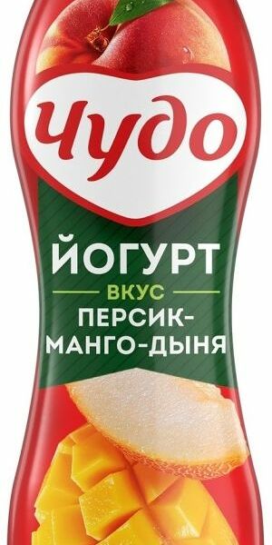 Йогурт питьевой Чудо персик-манго-дыня 2.4%