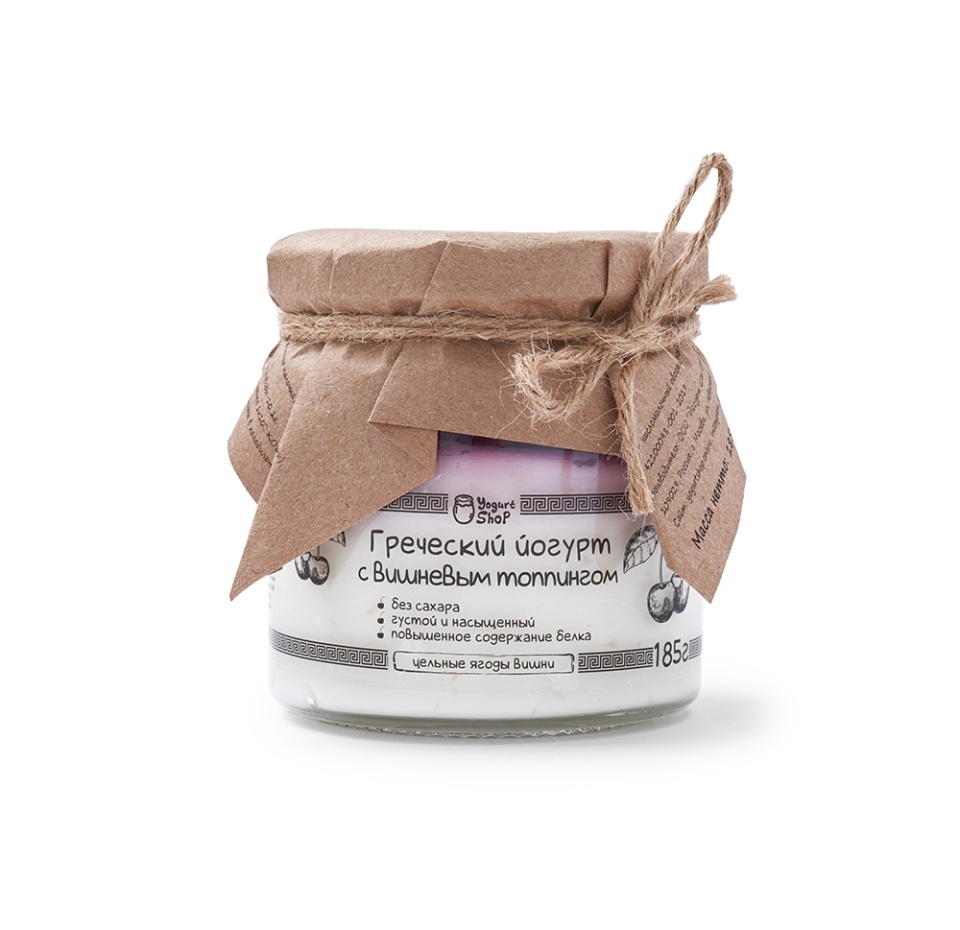 

Йогурт греческий Yogurt Shop с вишневым топпингом 3.8% 185 г