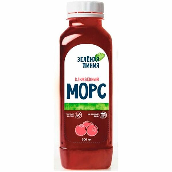 Морс клюквенный Зелёная Линия