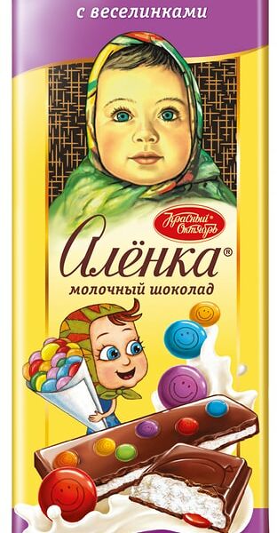 Шоколад Аленка Молочный с веселинками 87г