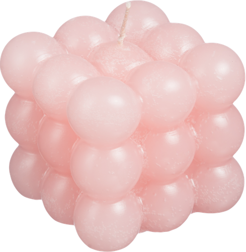 

Свеча парафиновая шары в кубе цвет: розовый, 6 см