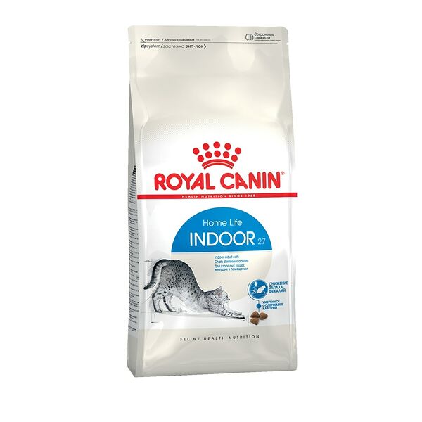Royal Canin Indoor 27 для взрослых кошек (в возрасте от 1 года до 7 лет), живущих в помещении 2 кг