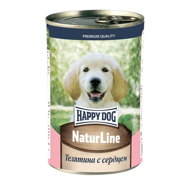 Happy Dog Nature Line консервы для щенков Телятина и сердце