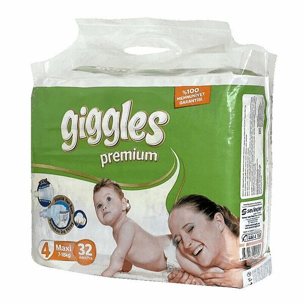 Подгузники Giggles Premium 32 шт 7-18 кг