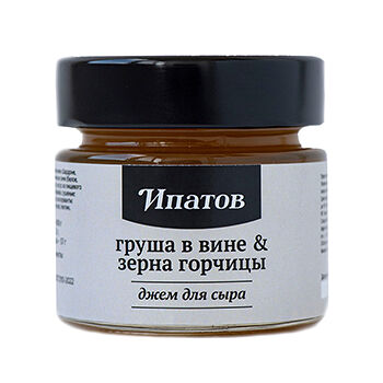 Джем для сыра Груша в вине & зерна горчицы Ипатов 125г, Россия