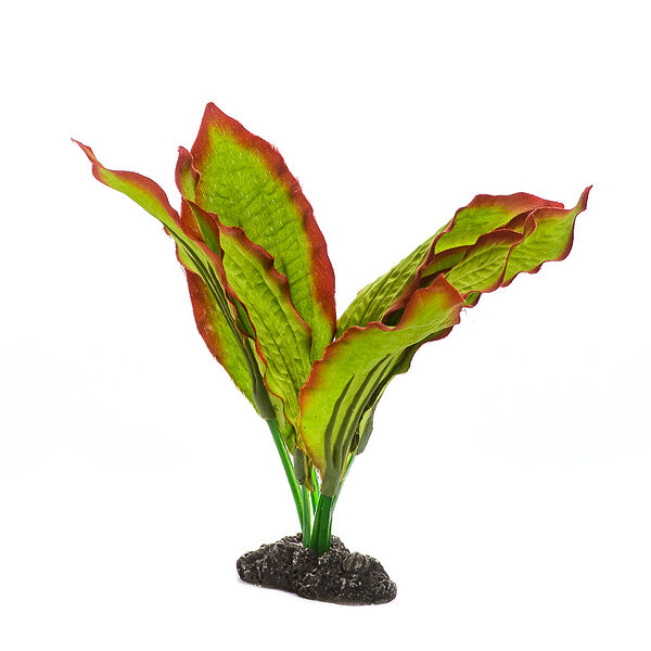 Декор для аквариума Растение шелковое Эхинодорус Озирис, 13см