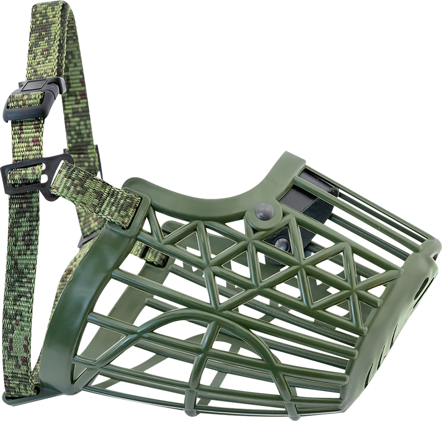 

Намордник пластиковый ЛЕНТА №6 немецкая овчарка 31см, хаки/камуфляж